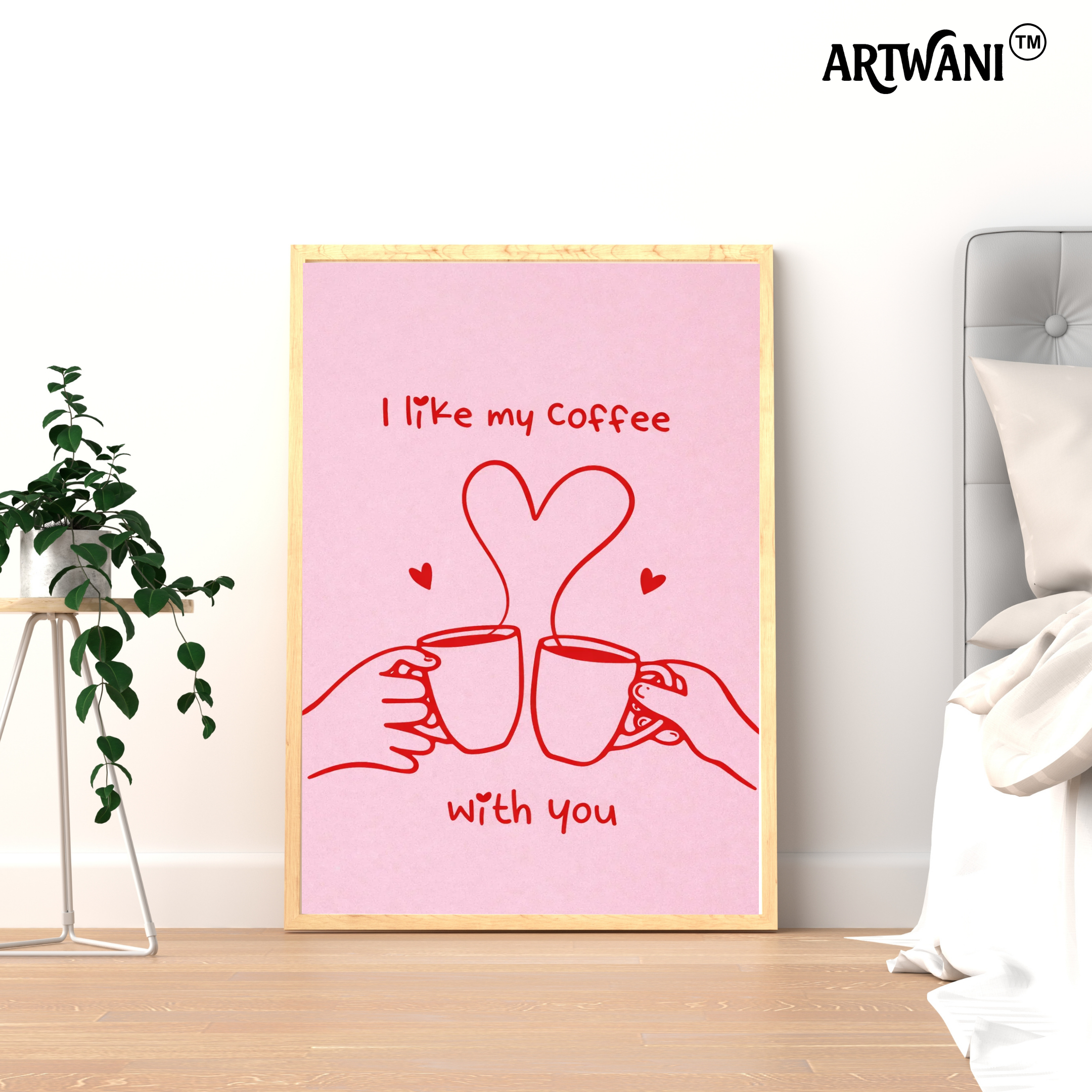 Coffee With You – Romantic Coffee Line Art