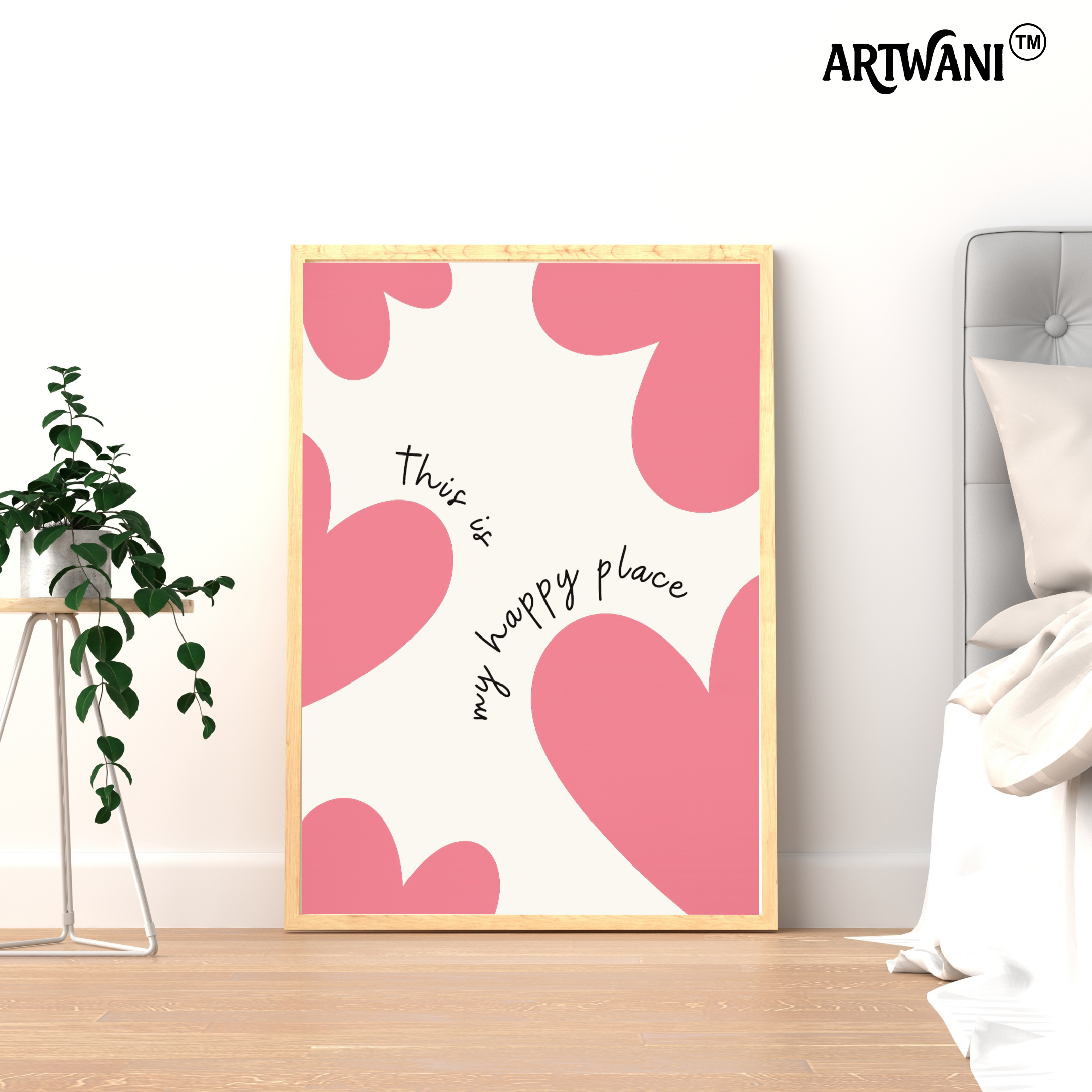 Heartfelt Haven Aesthetic Heart Quote Wall Art Poster