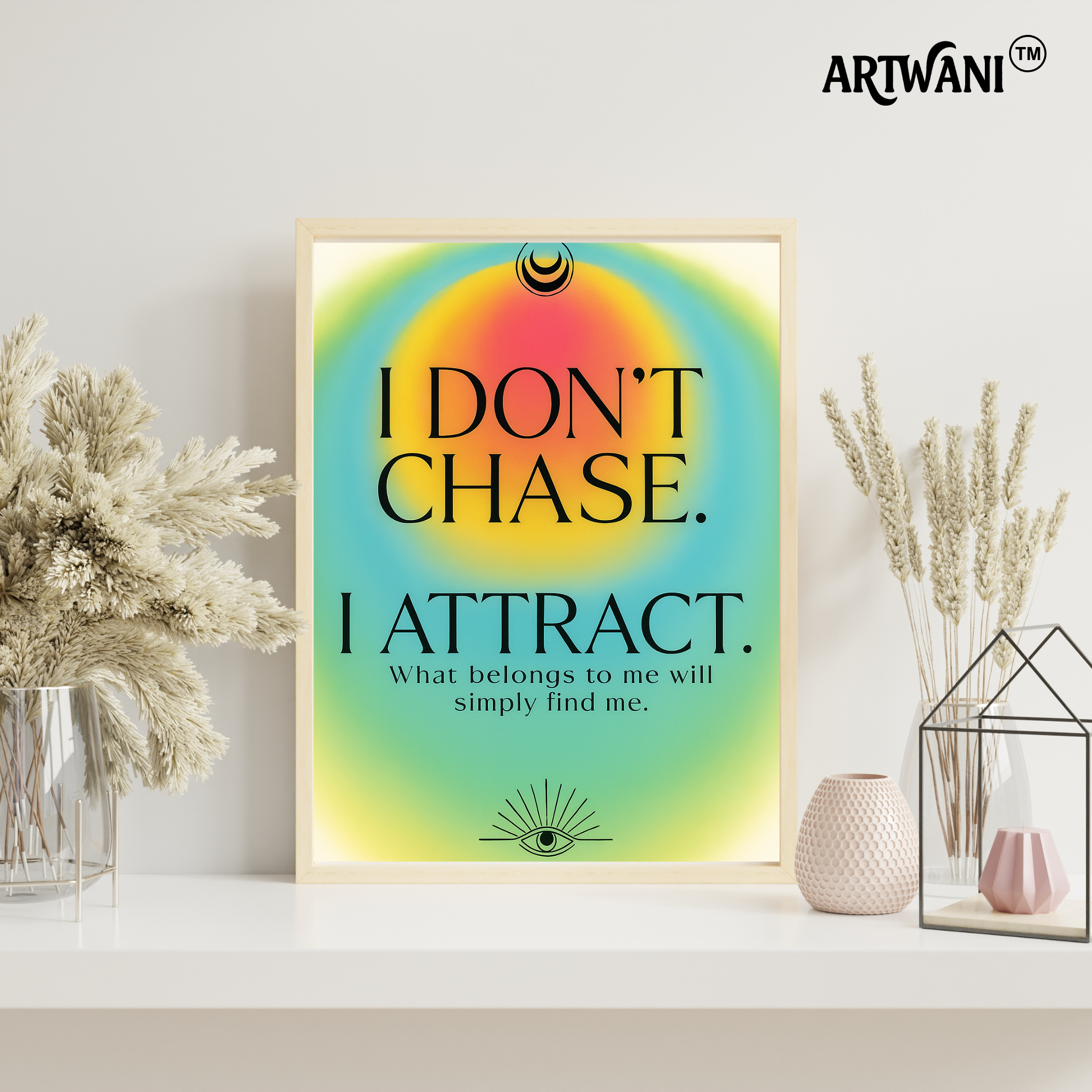 “I Attract” – Manifestation Affirmation Wall Art