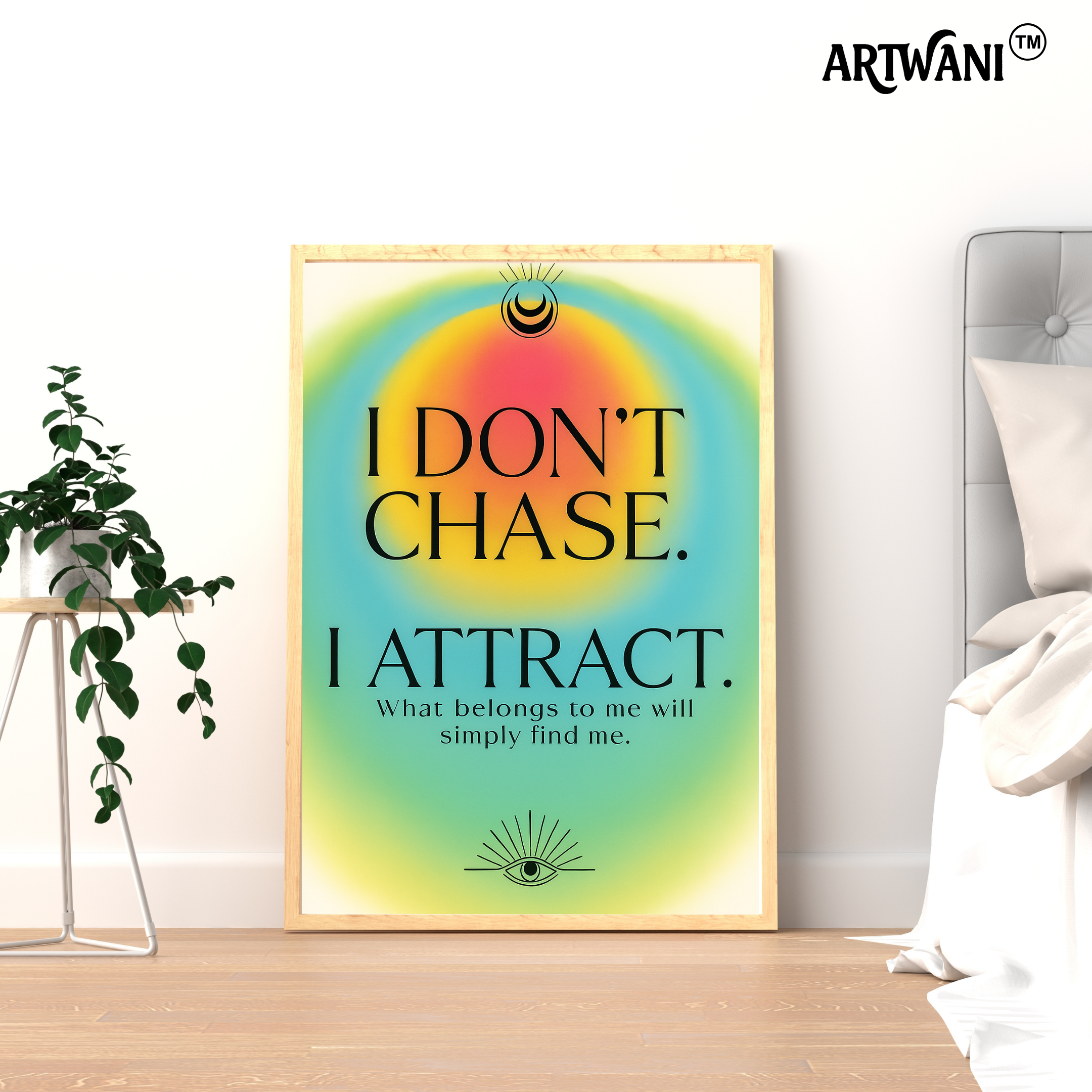 “I Attract” – Manifestation Affirmation Wall Art