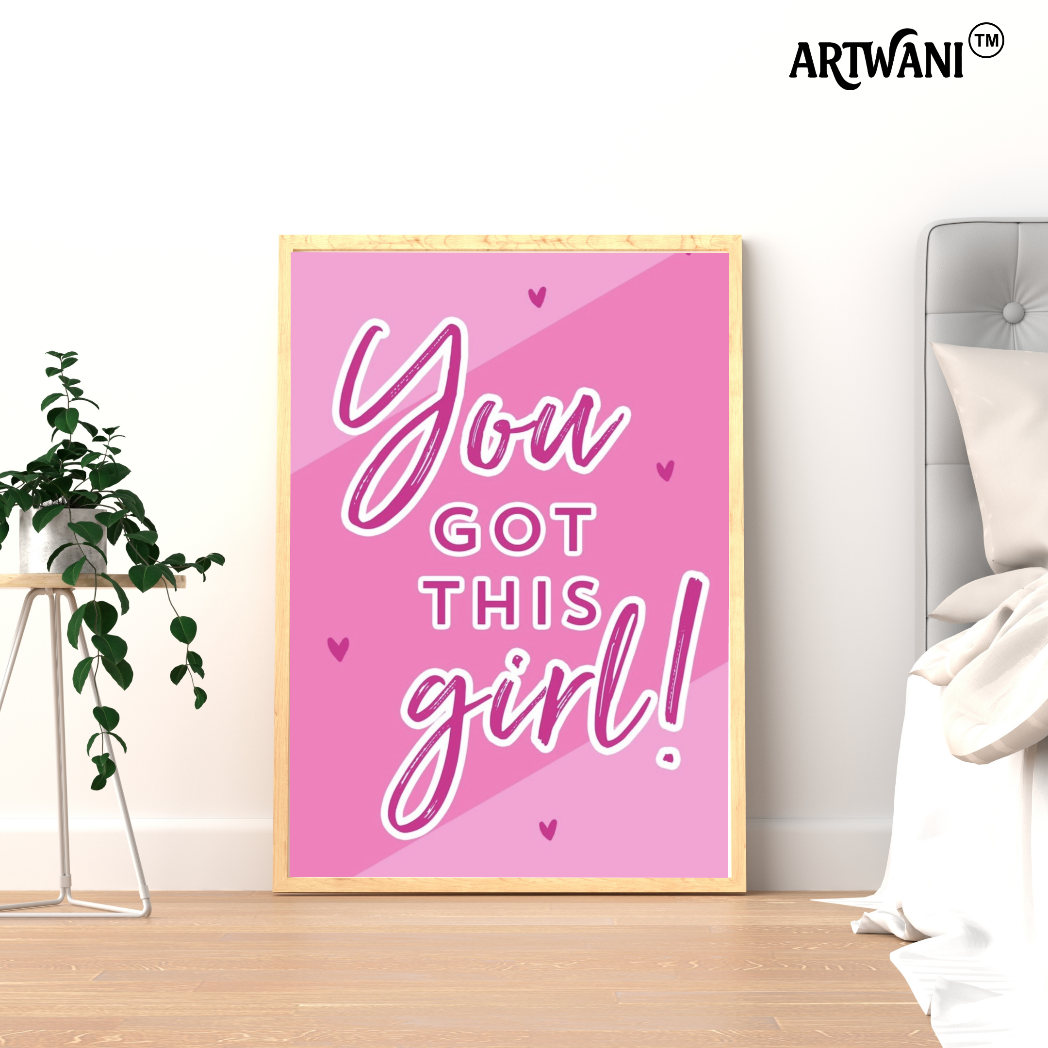 “You Got This, Girl!” – Pink Empowerment Wall Art